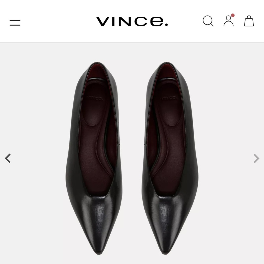 Vince Isabela Leather Flats Size 9.5- NWOT- no box